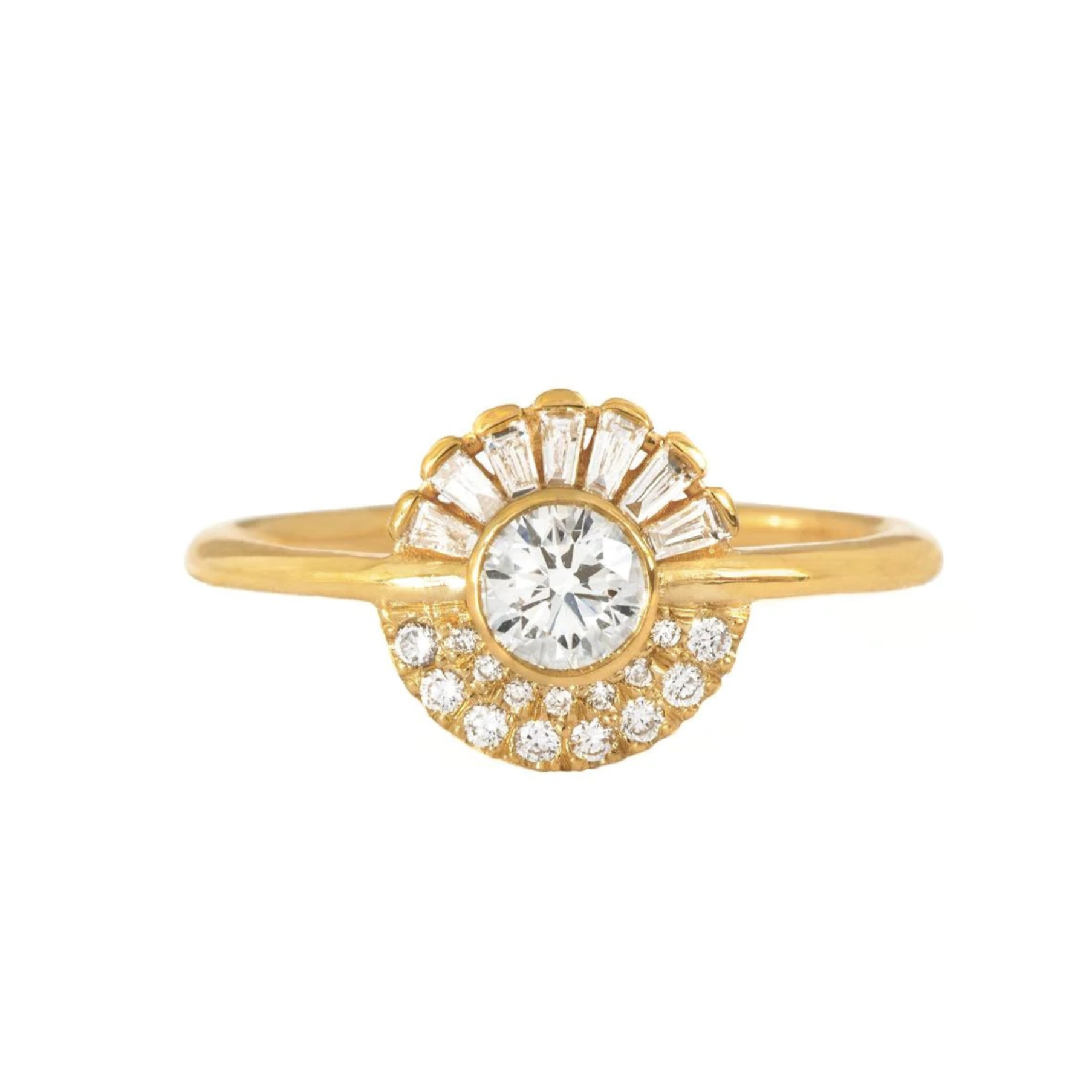 Round Diamond Cluster Ring