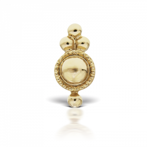 Four Ball Trinity Threaded Stud Yellow Gold
