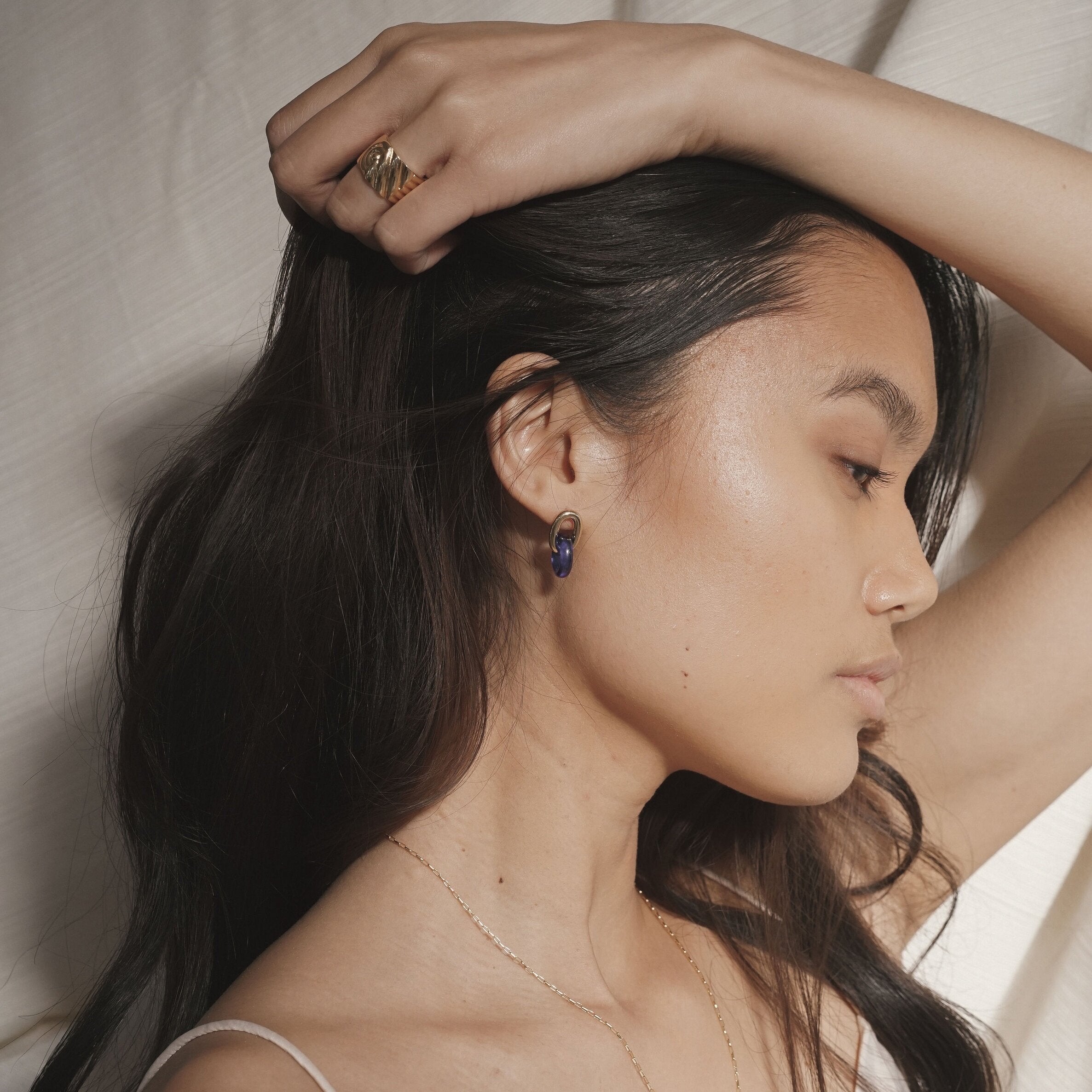 Anna Earrings - Cobalt