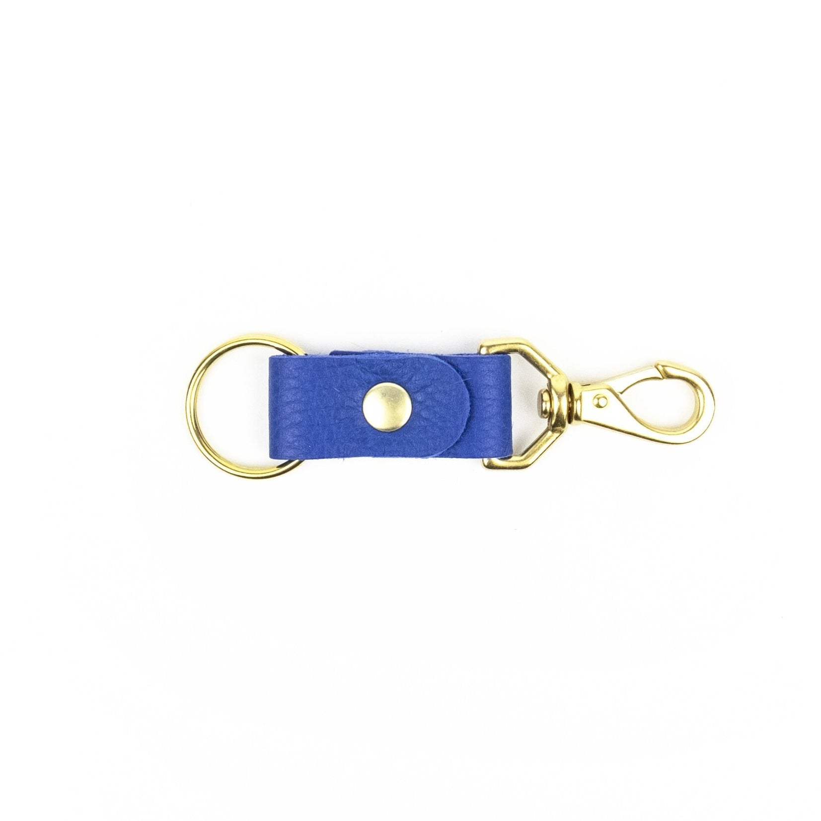 Lapis Leather Keychain