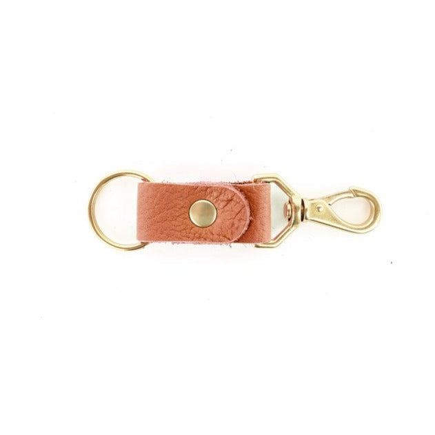 Cognac Leather Keychain