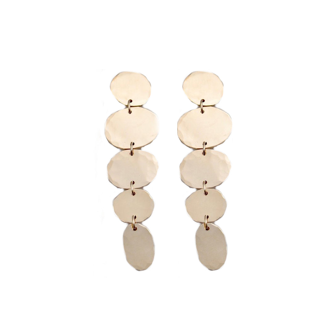 Small Cloud Lina Earrings - Brass