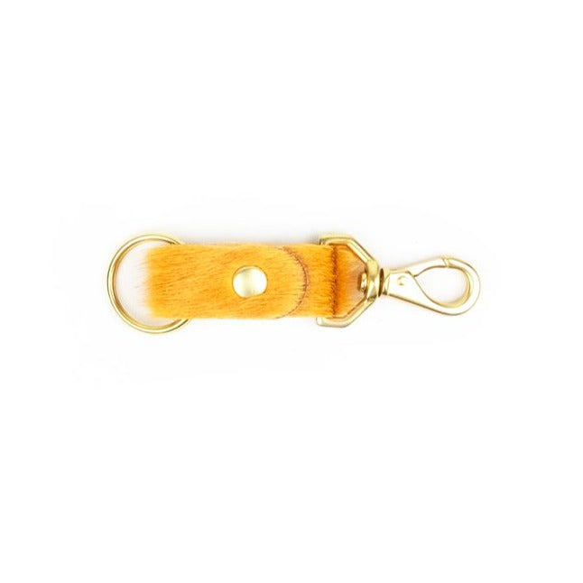 Butternut Cowhide Keychain