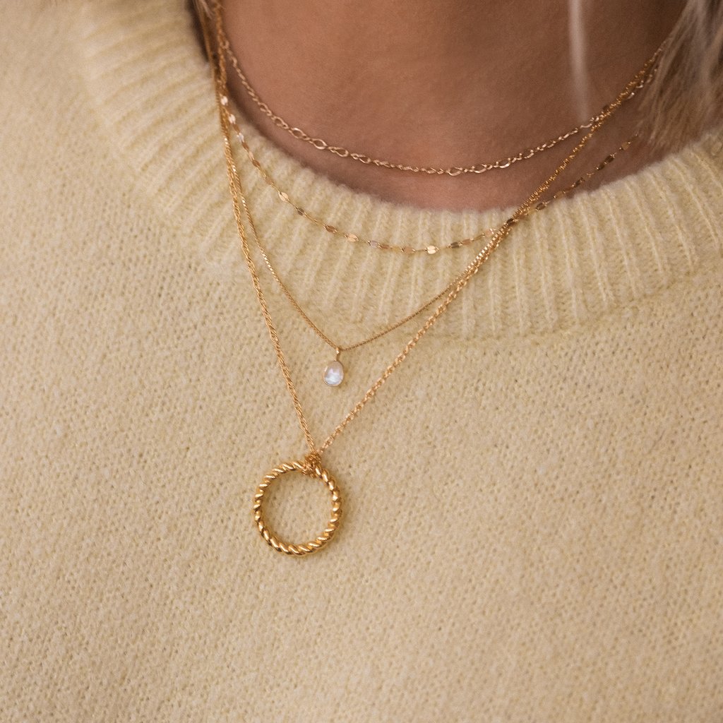 Sofia Slice Necklace - Moonstone