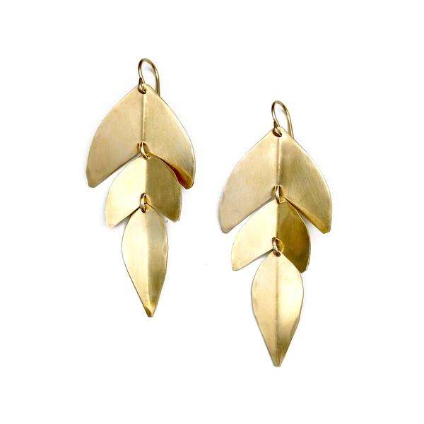 Sage Earrings - Brass