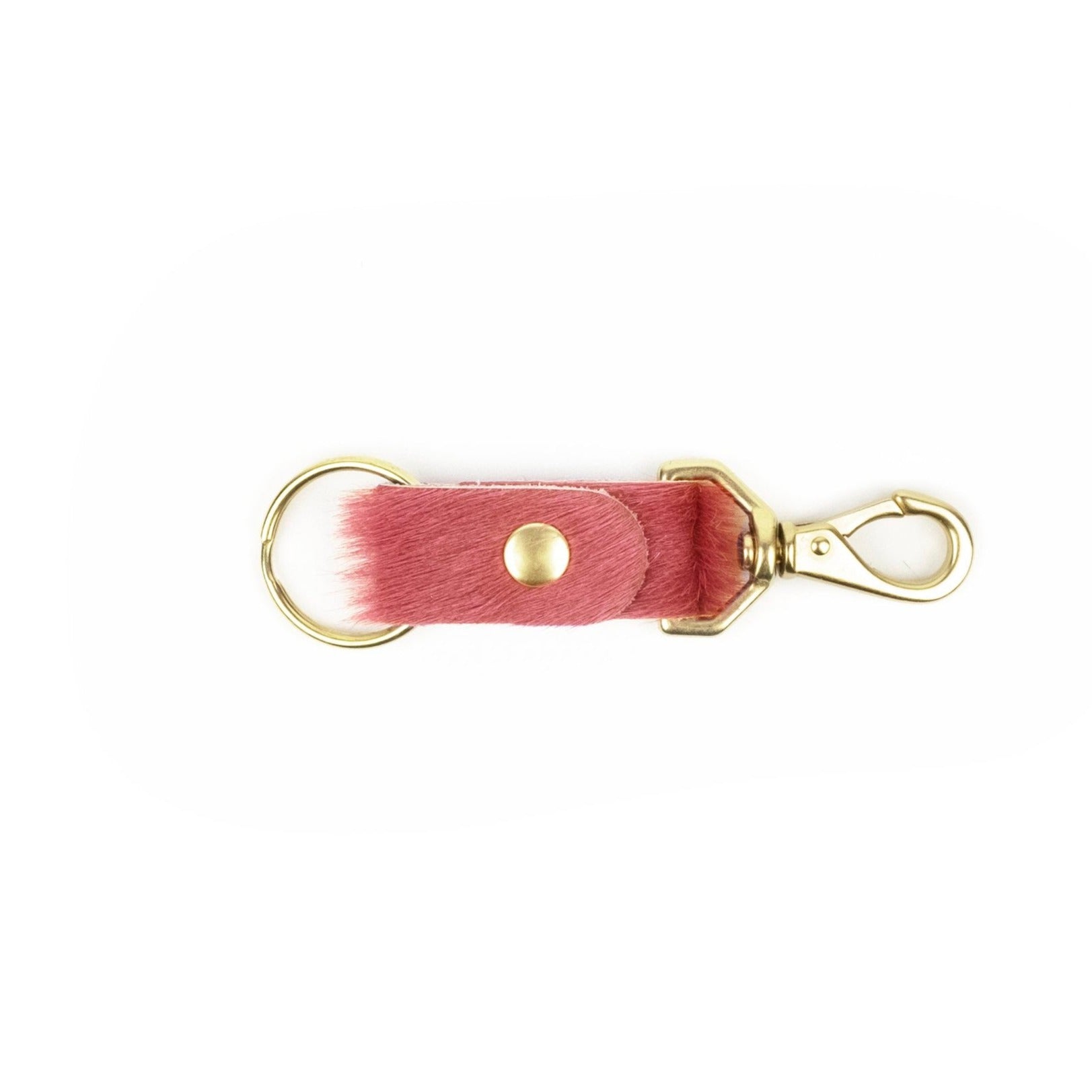 Salmon Cowhide Keychain