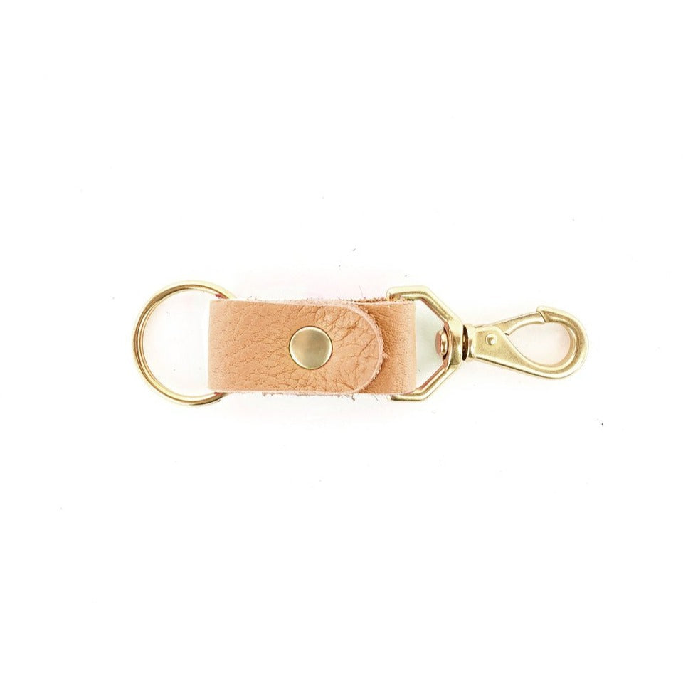 Tan Leather Keychain
