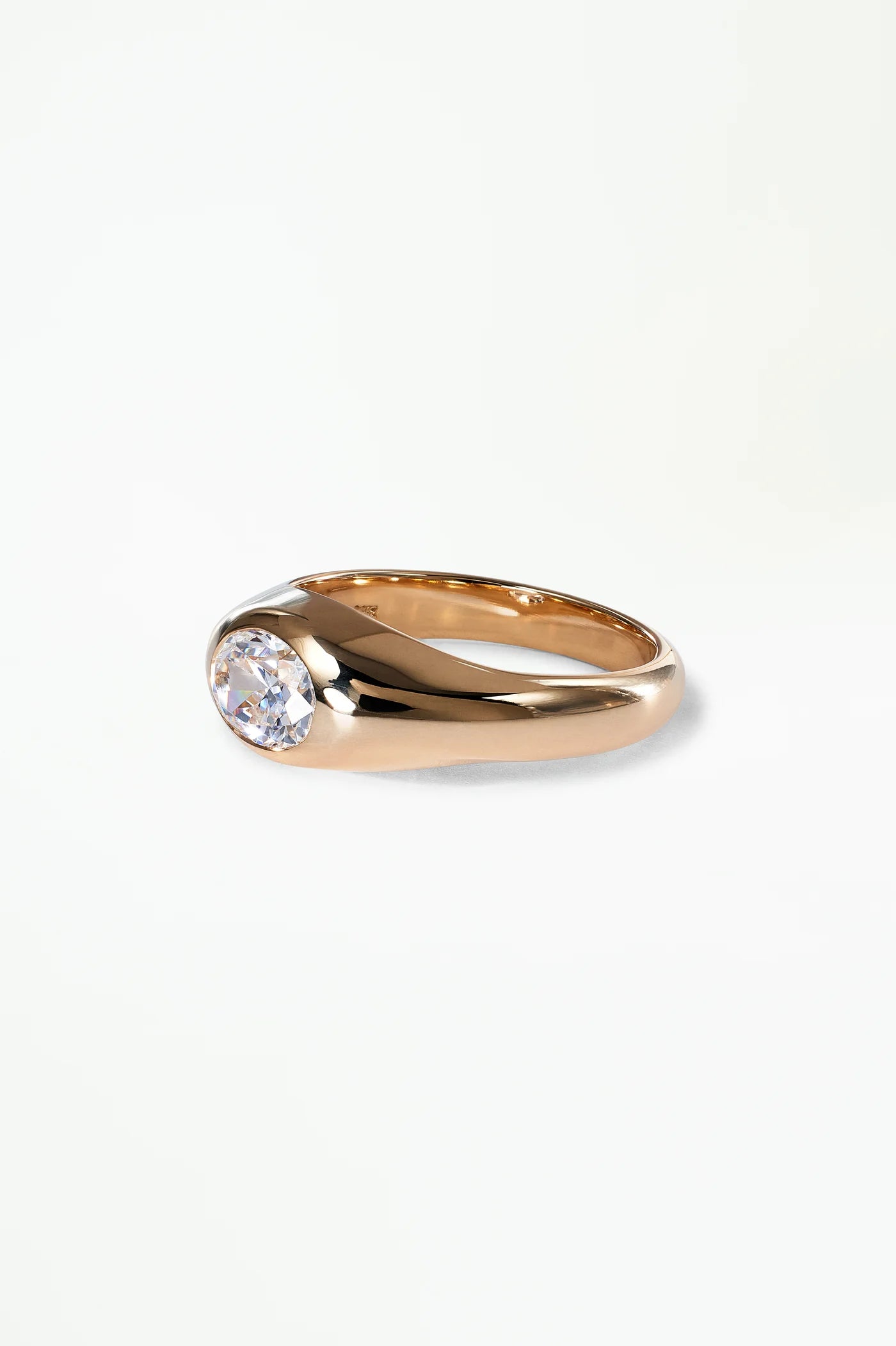 Oval Cut Diamond Soft Signet Ring — Commitment, Curated