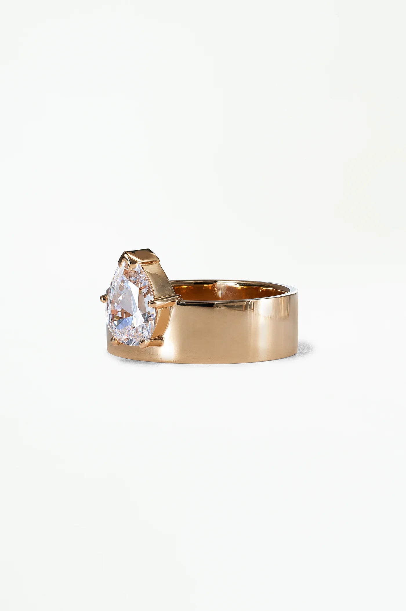 Pear Cut Diamond Monolith Ring — Commitment, Curated