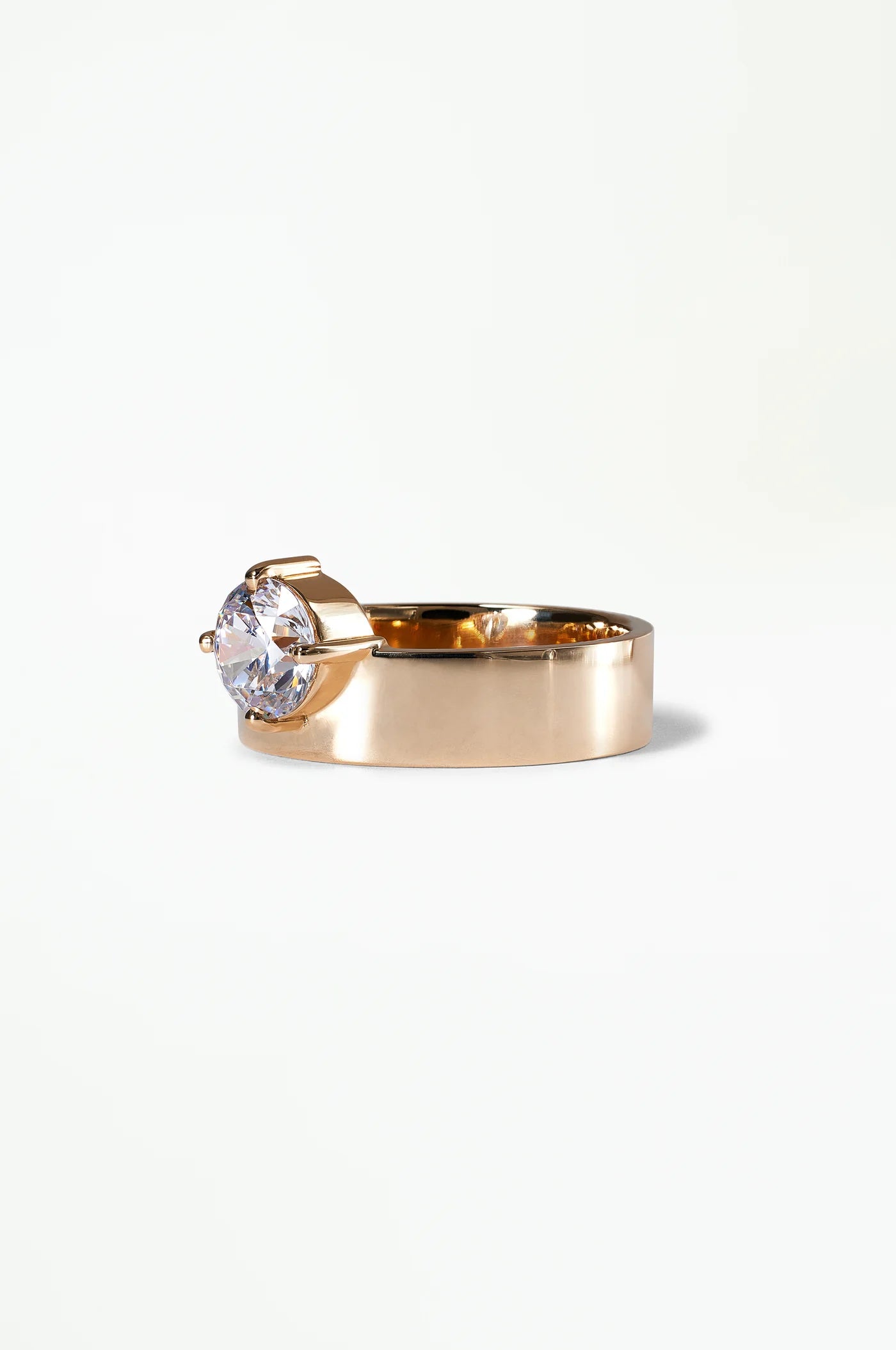 Round Brilliant Cut Diamond Monolith Ring — Commitment, Curated
