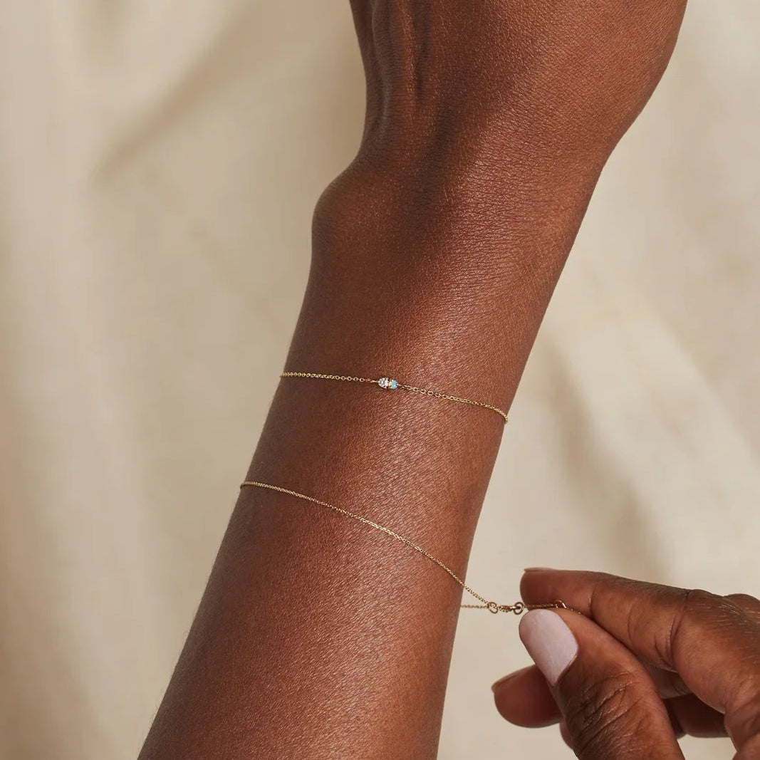 Opal and Diamond Two-Step Bracelet