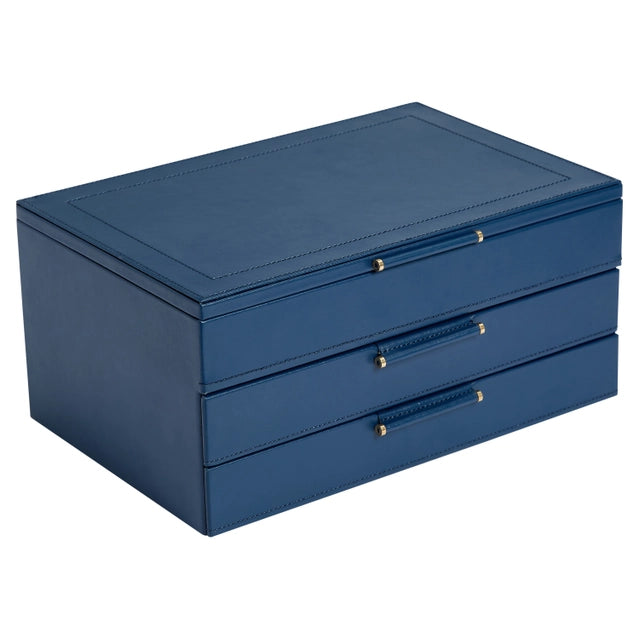 Sophia Jewelry Box with Drawers - Indigo