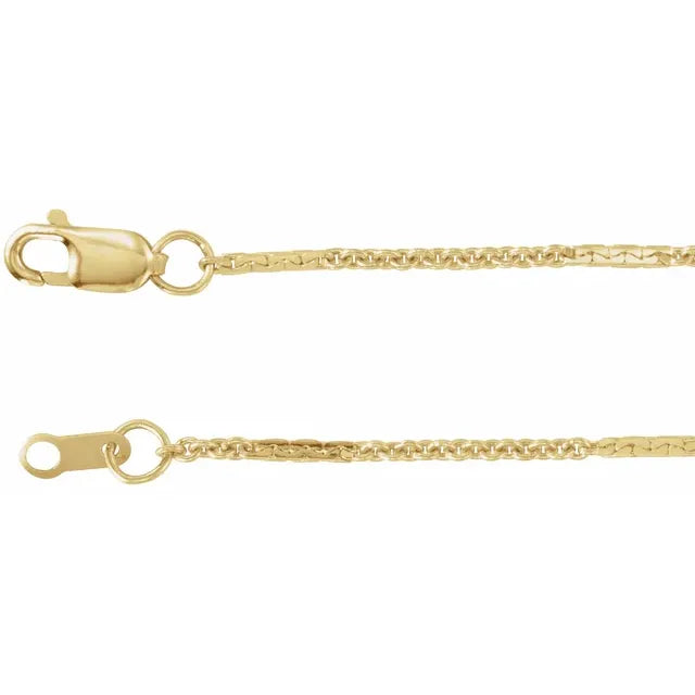 Goldfill Dapped Cable Chain