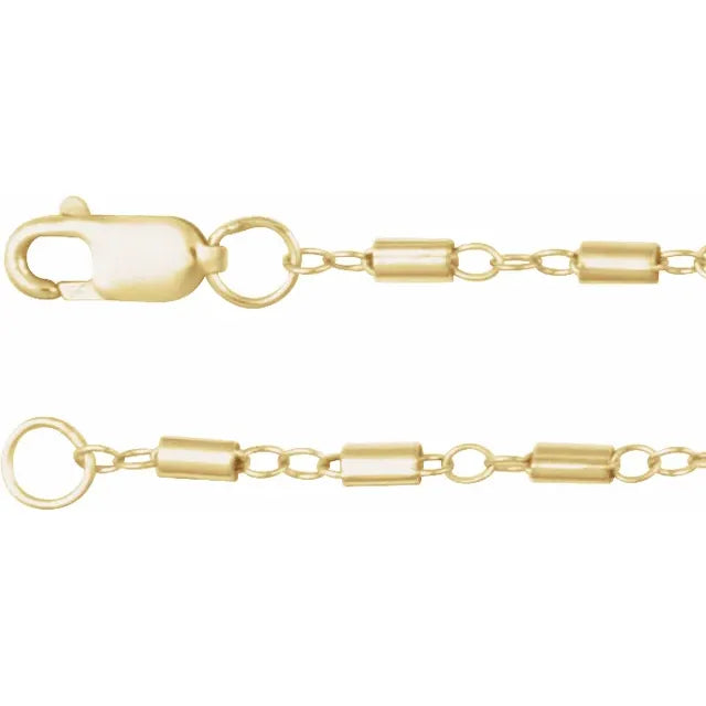 14K Gold Satellite Bar Chain