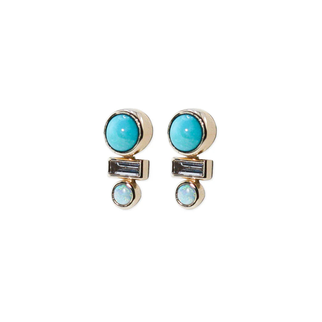 Totem Turquoise Dot Studs