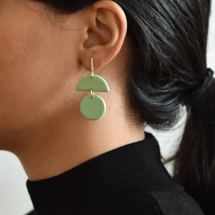 Mini Arc Dangles - Jade Green