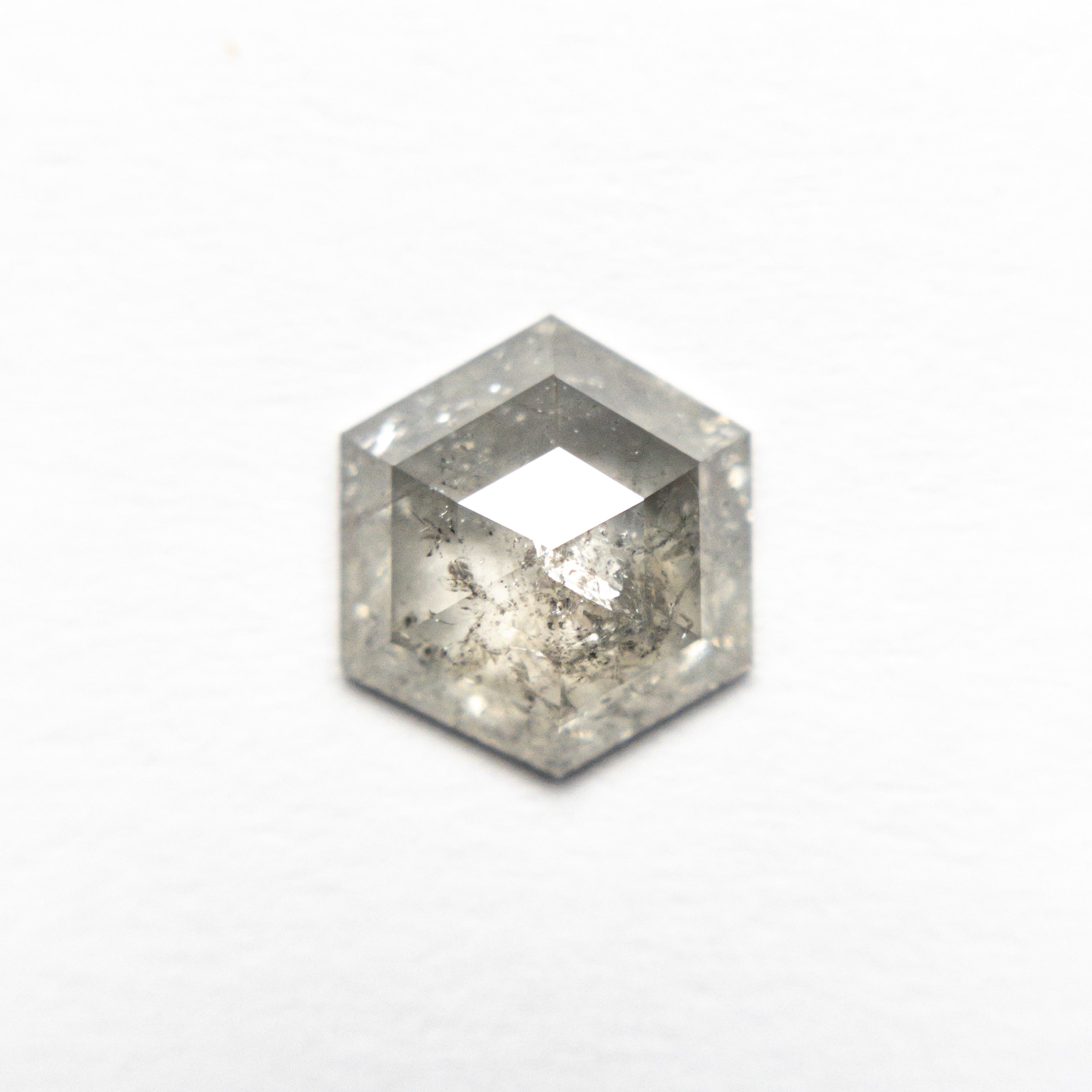 1.13ct Hexagon Rose Cut Salt + Pepper Diamond