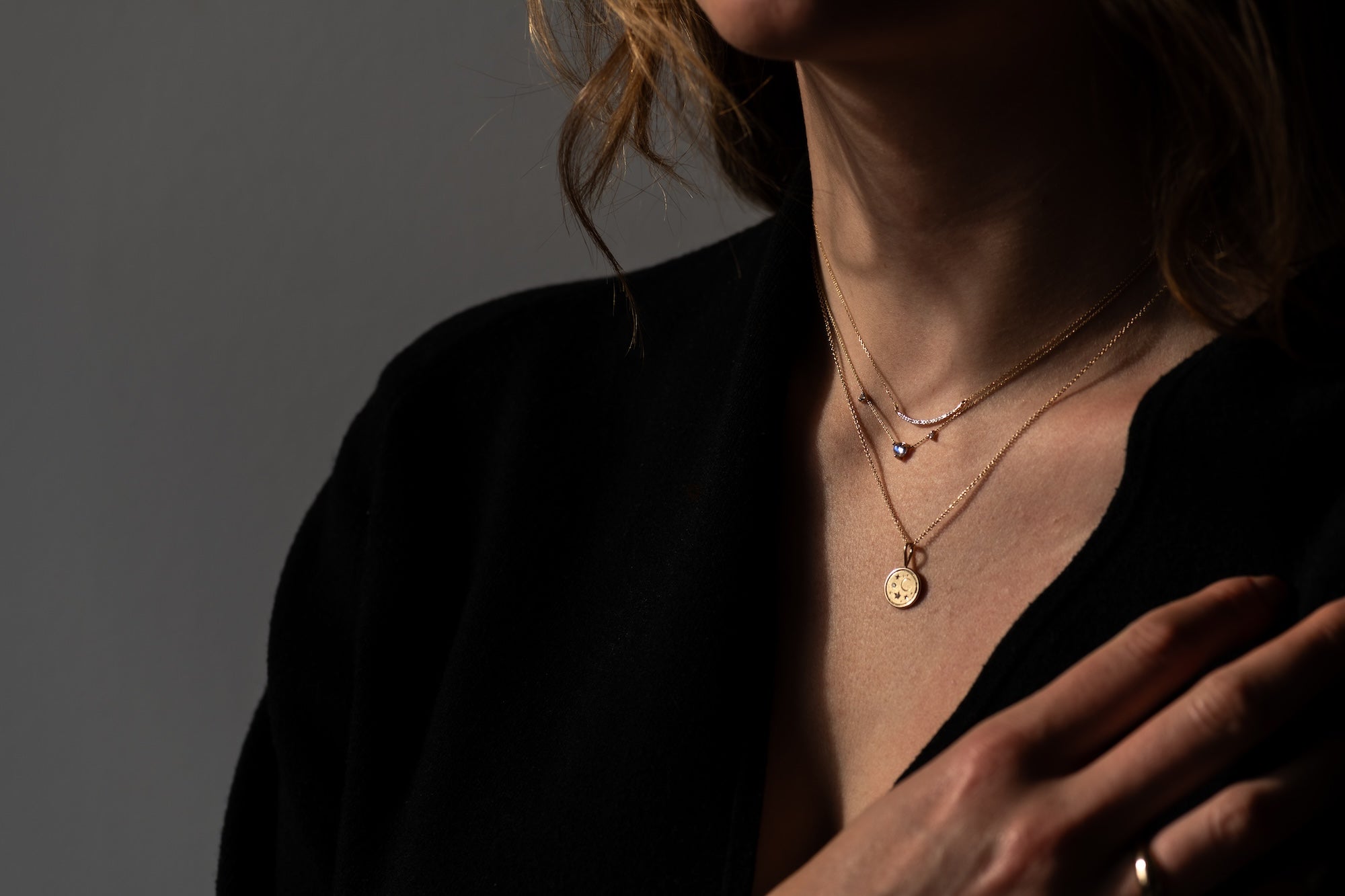 Celestial Coin Charm Necklace