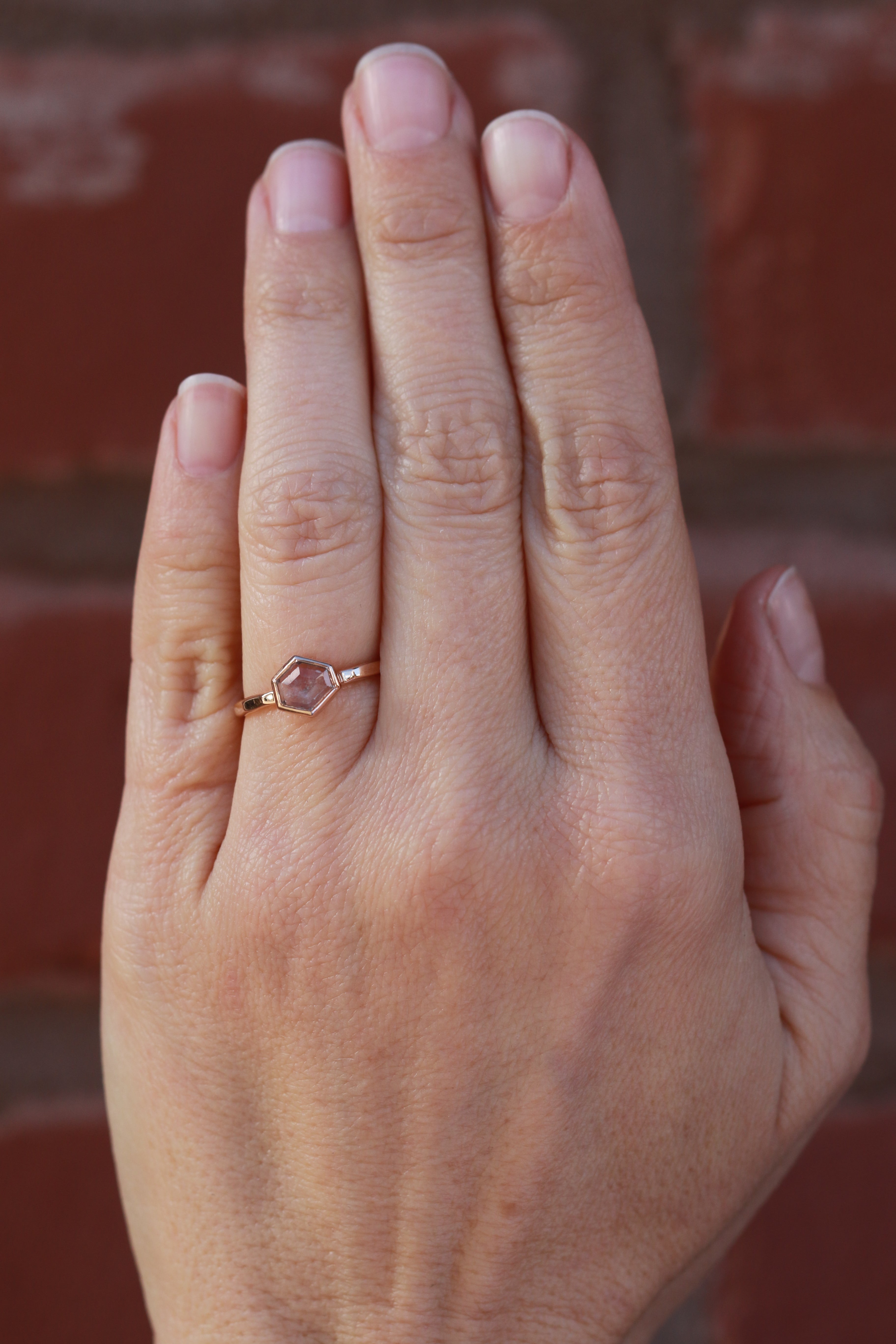 Hexagonal Pink Sapphire Ring — Commitment, Curated