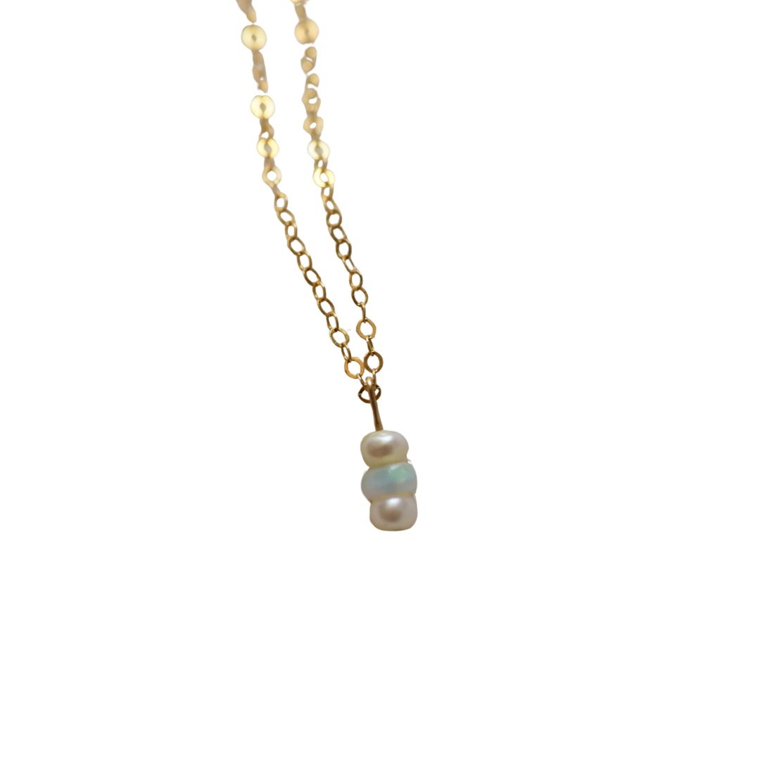 Opal and Pearl Necklace