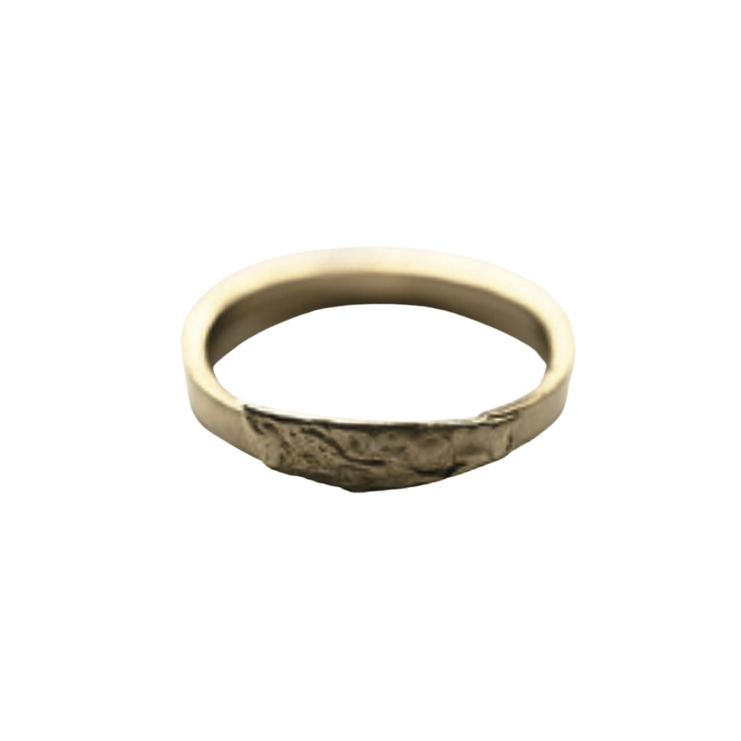 Textured Tapered Brass Ring — 8.6.4 Trunk Show