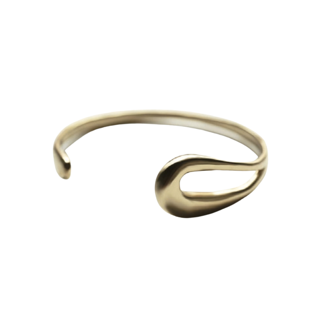 Narrow Open Loop Brass Cuff — 8.6.4 Trunk Show