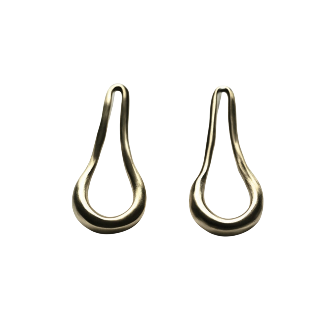 Open Drop Brass Earrings — 8.6.4 Trunk Show
