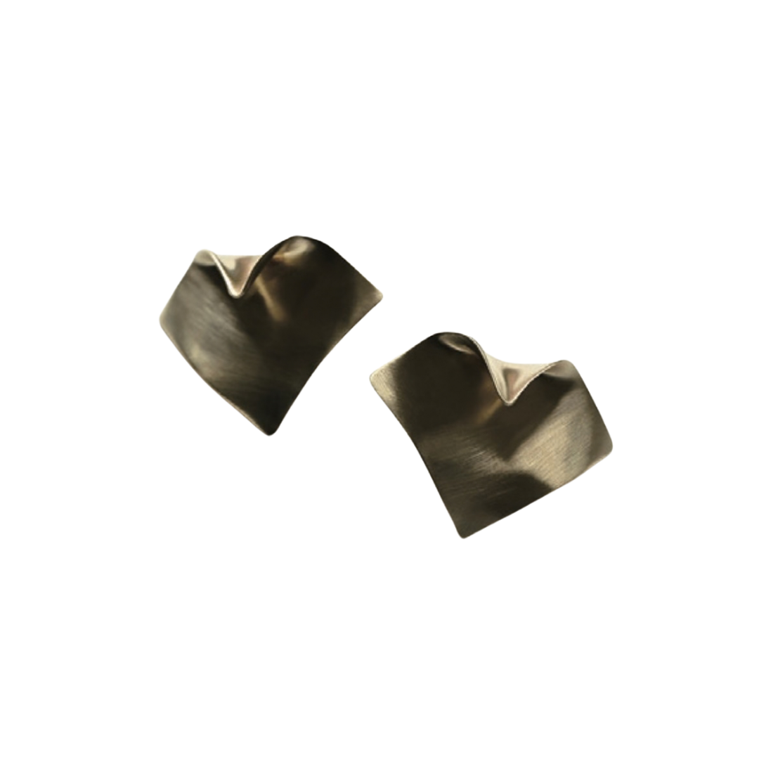 Organic Heart Brass Earrings — 8.6.4 Trunk Show