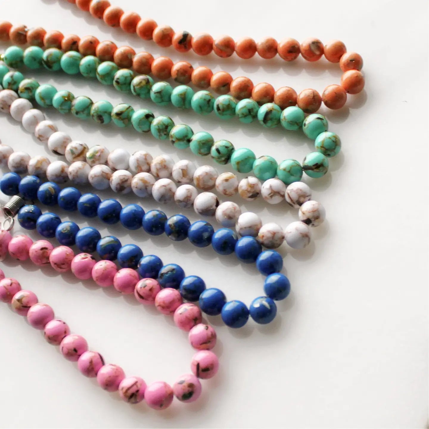 Desert Confetti Beaded Necklace - Green