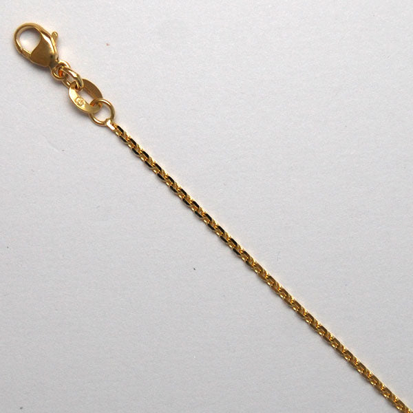 14K Yellow Gold 1.5mm Diamond Cut Cable Chain