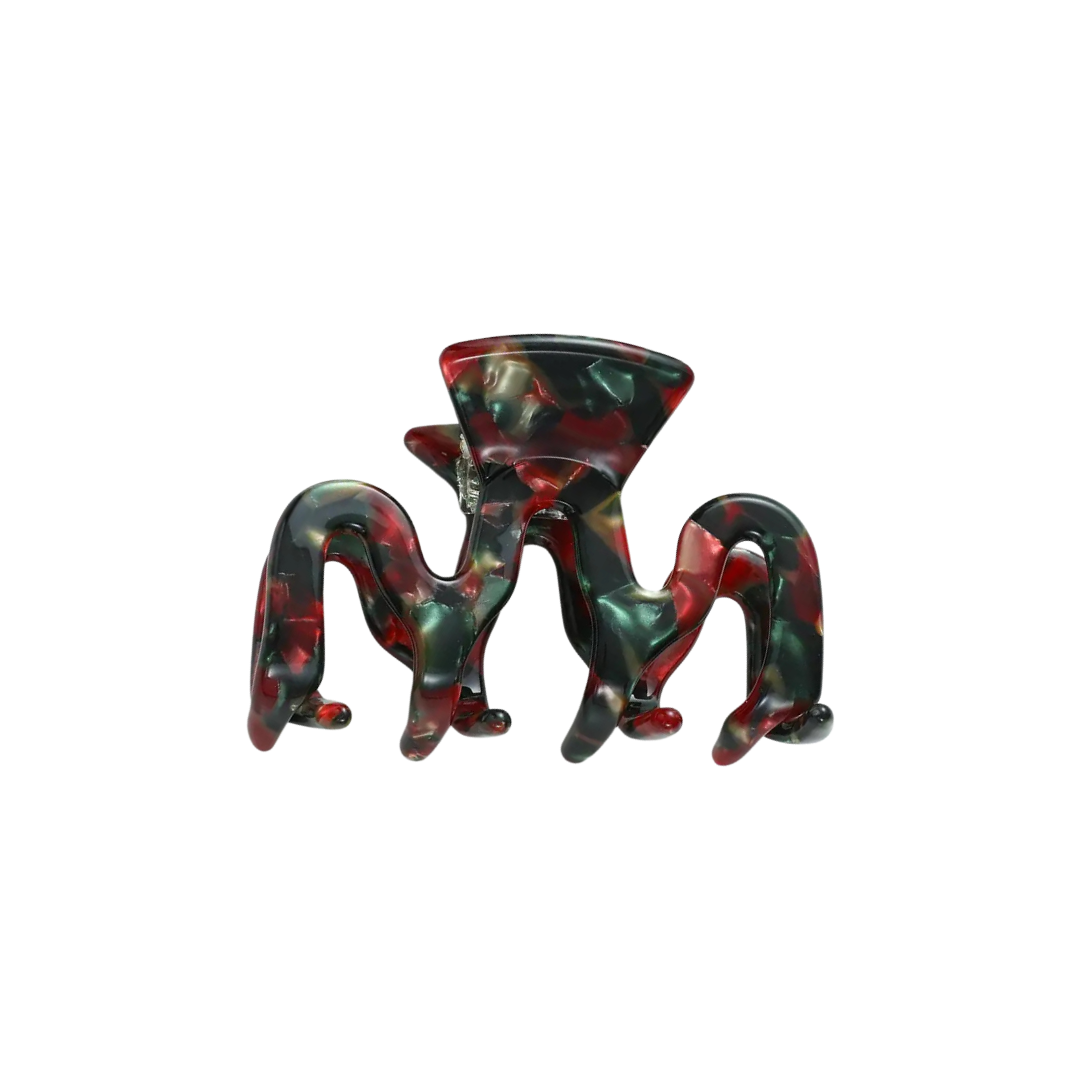 Esme Small Claw Clip - Vintage Christmas