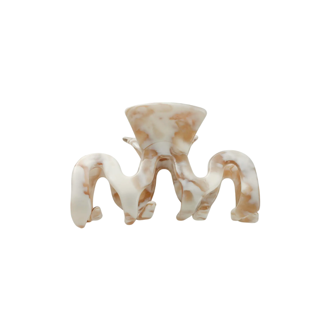 Esme Large Claw Clip - Calacatta Gold