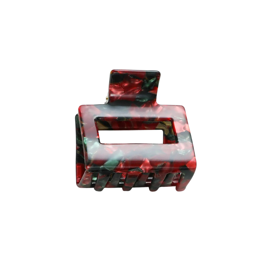 Simone Small Claw Clip - Vintage Christmas