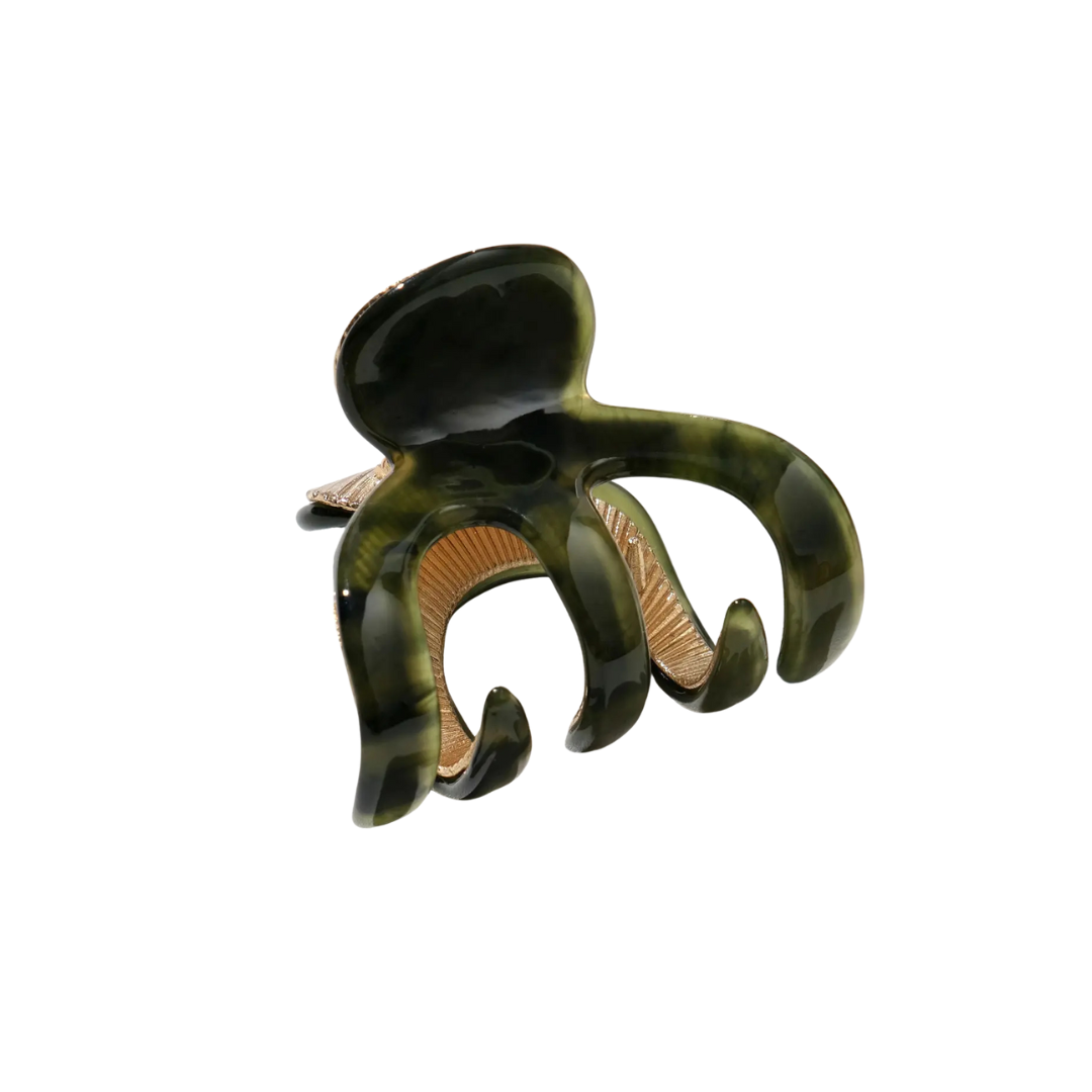 Jade Small Octopus Claw Clip - Jade Green