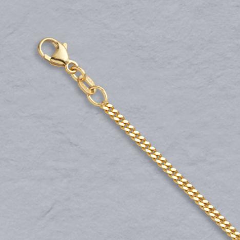 14K Yellow Gold 2.2mm Curb Chain