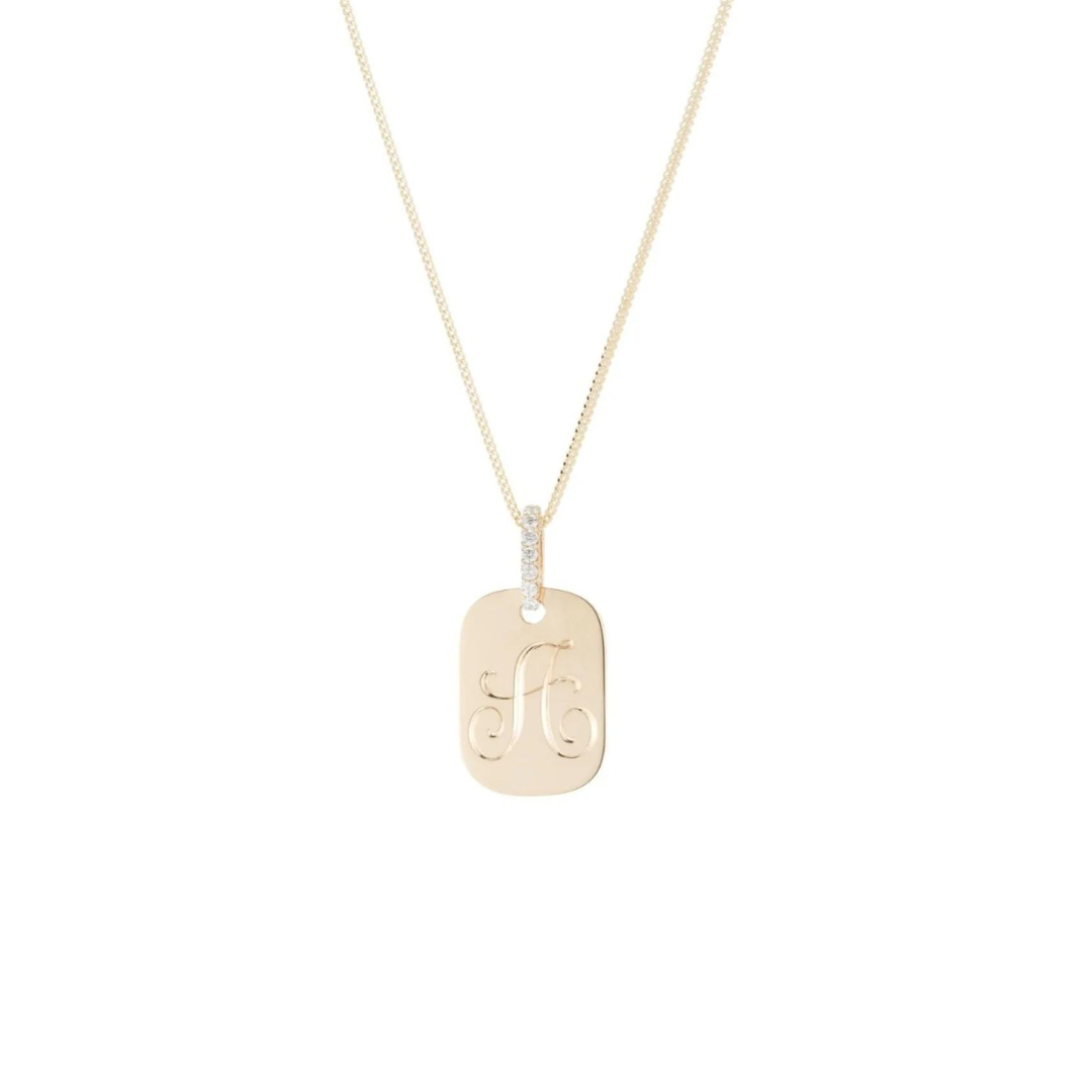 Orion Pave Dog Tag Necklace — Customized + Collected Trunk Show