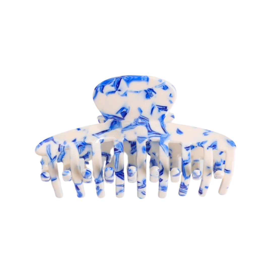 Anna Large Claw Clip - Coastal Blue