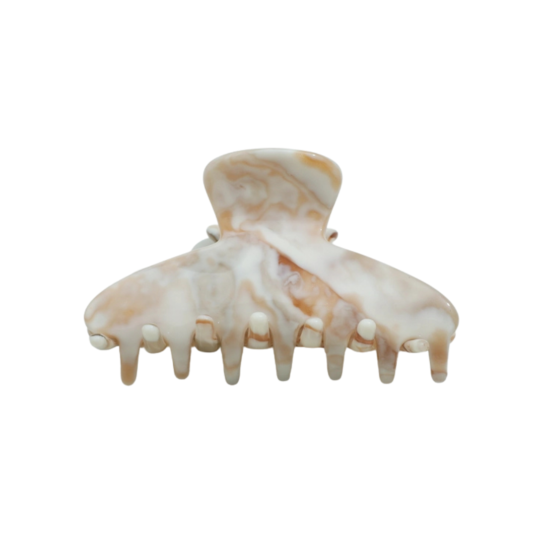 Adrienne Medium Claw Clip - Calacatta Gold