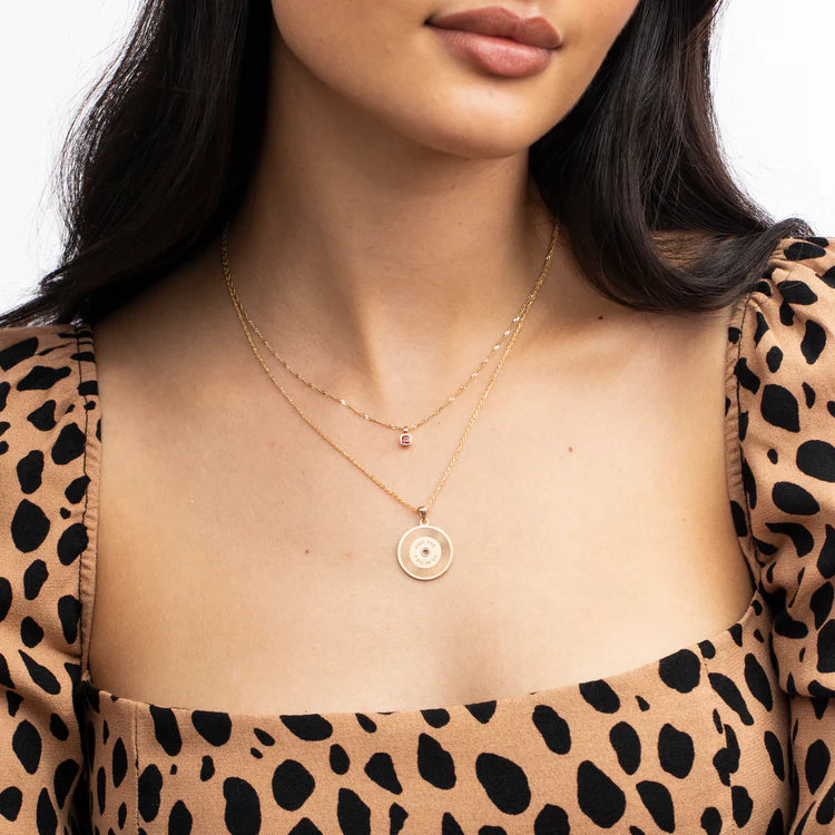 Petite Dahlia Asscher Charm Necklace