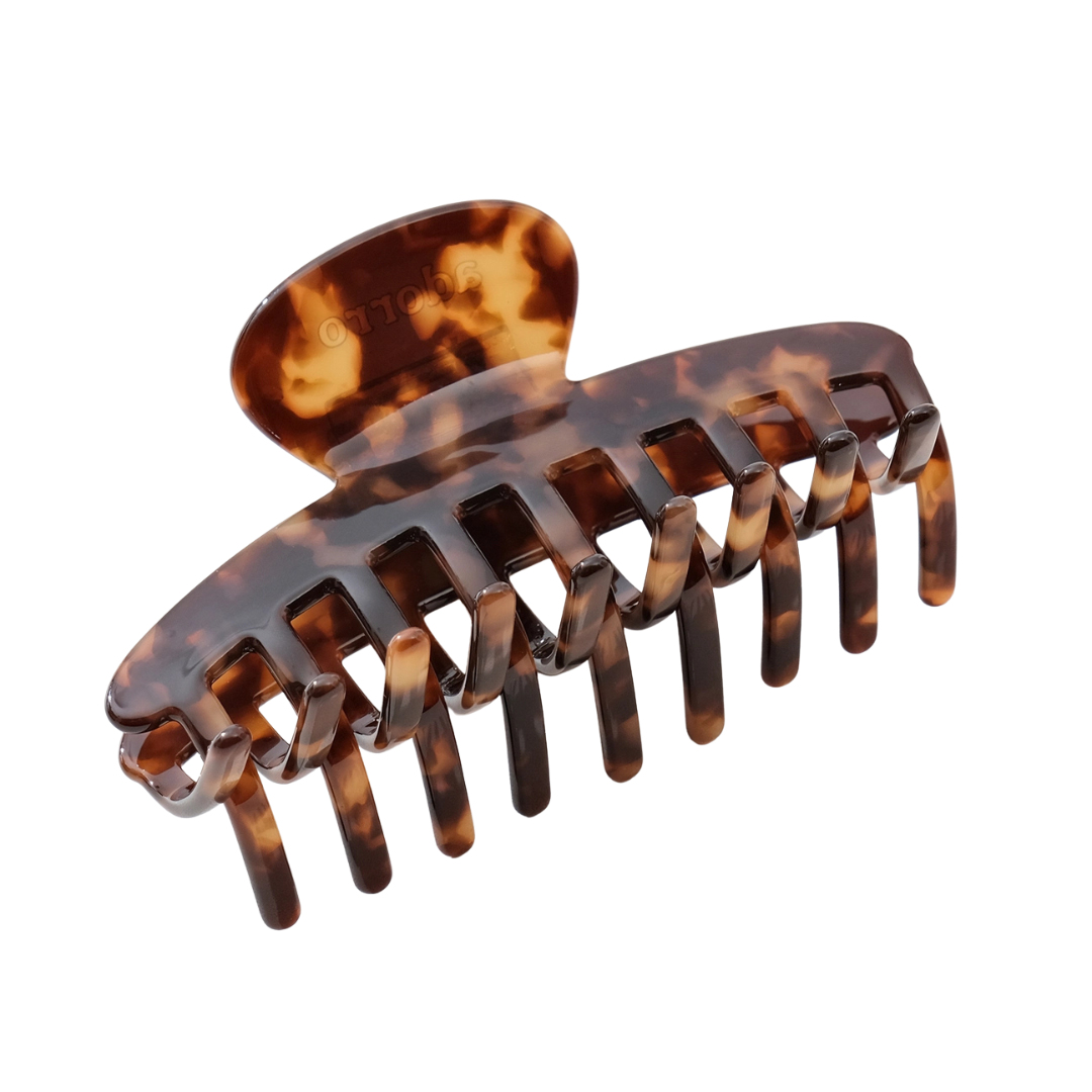 Anna Large Claw Clip - Deep Tortoise