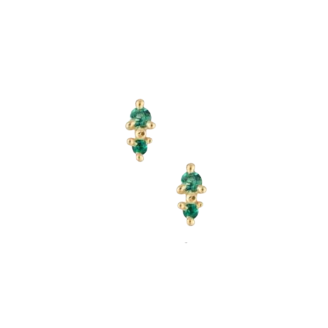 Annaticho Studs - Emerald