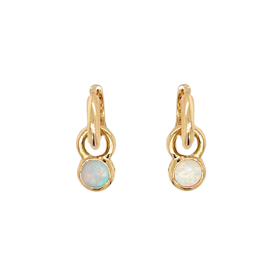 Droplet Opal Charm Earrings