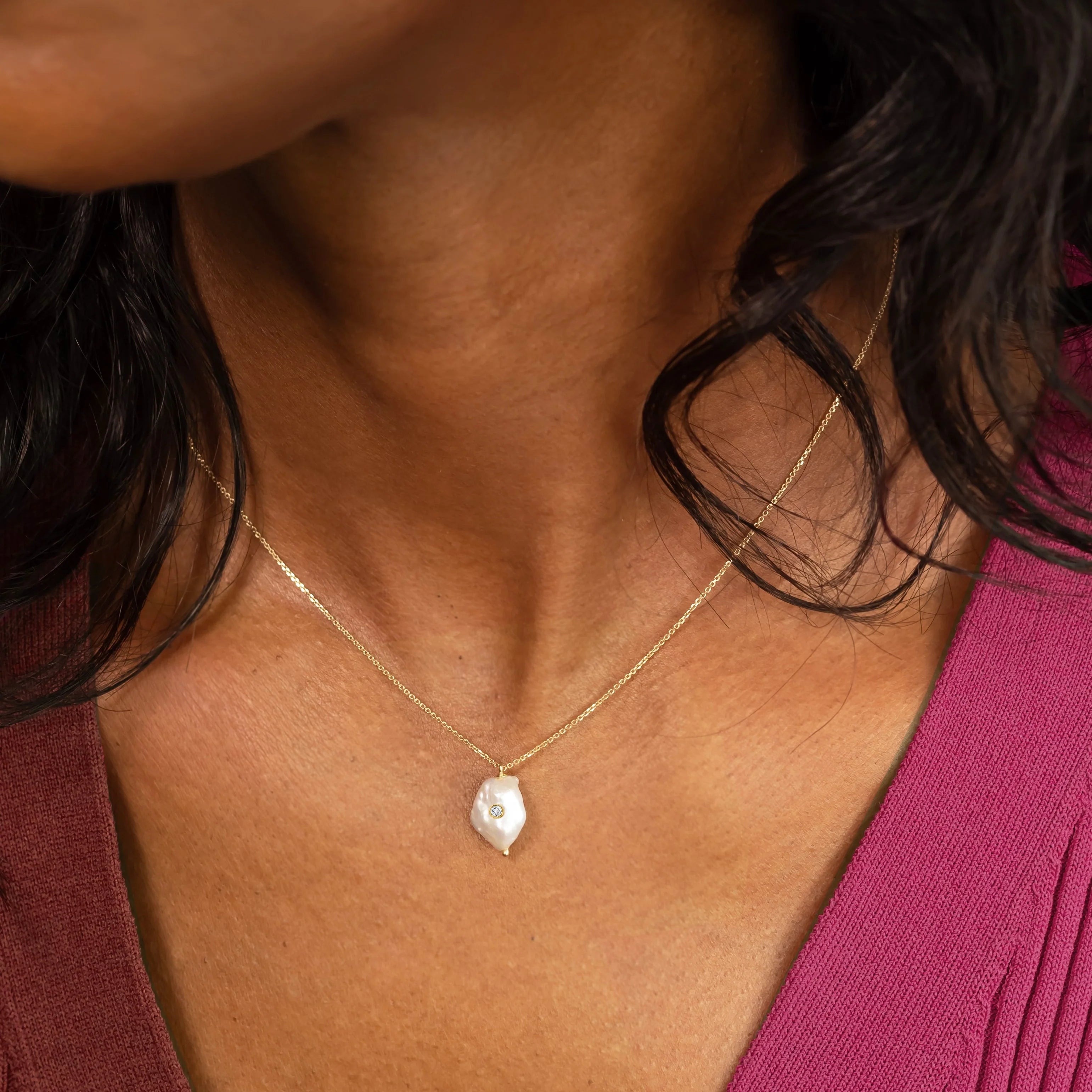 Baby Baroque Diamond Necklace — WHITE/SPACE Trunk Show