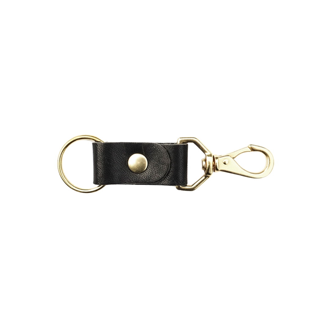 Black Leather Keychain