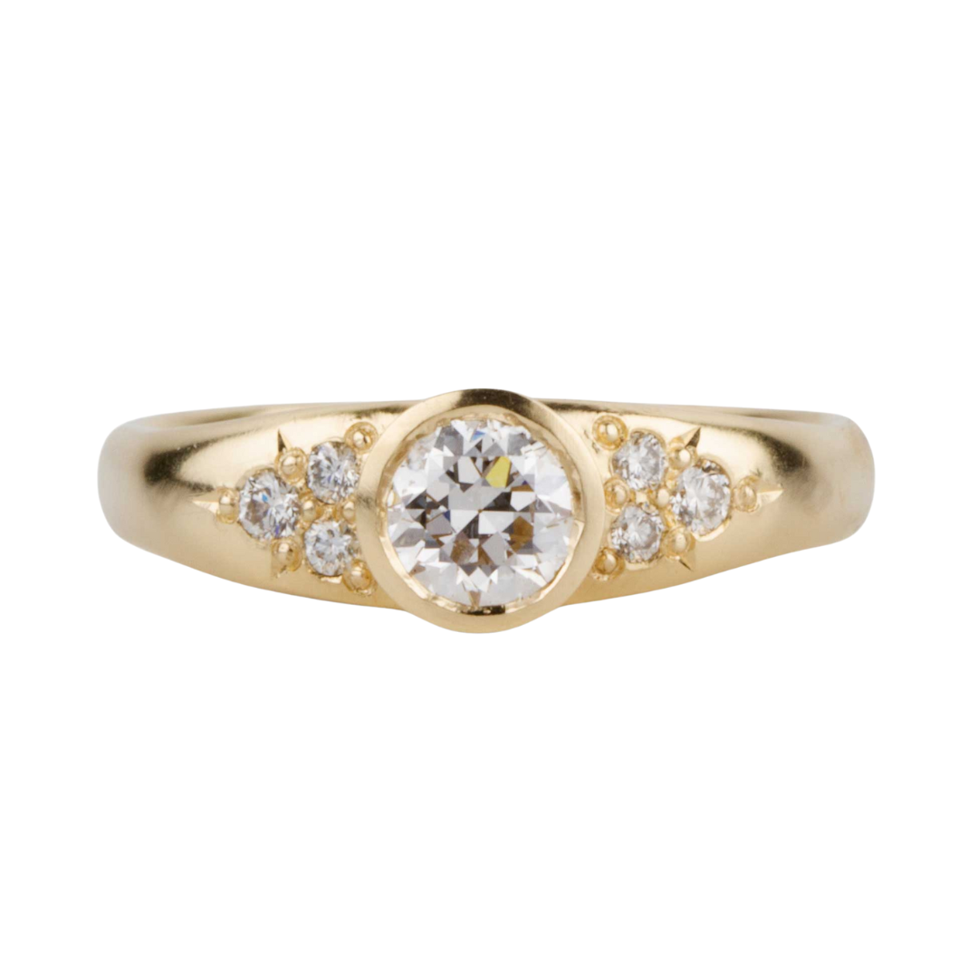 Cosima Ring With Antique Old European Cut Diamond  — Commitment, Curated
