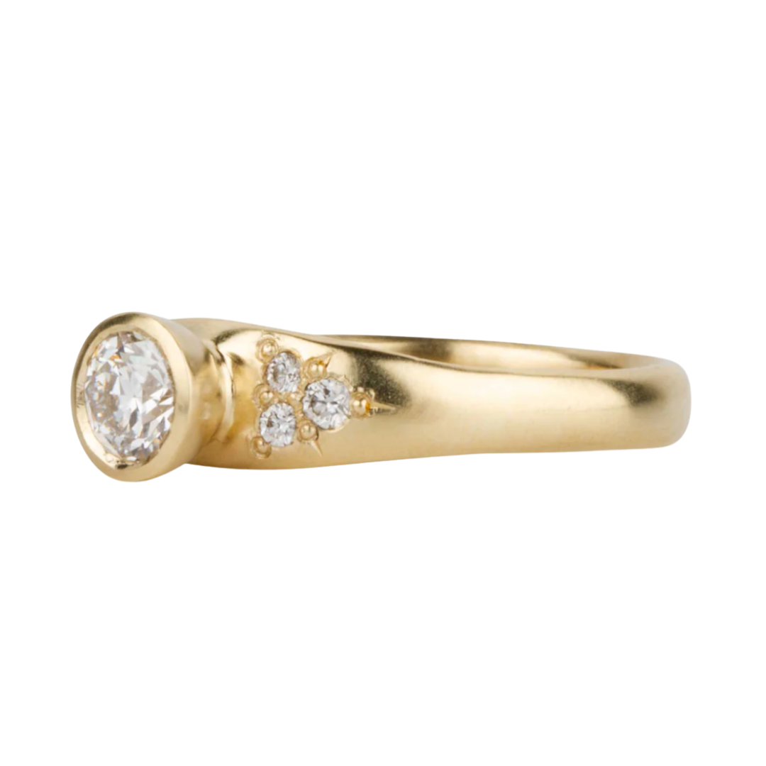 Cosima Ring With Antique Old European Cut Diamond  — Commitment, Curated