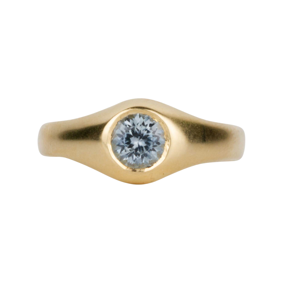 Bedford Signet Ring With Montana Sapphire — Commitment, Curated