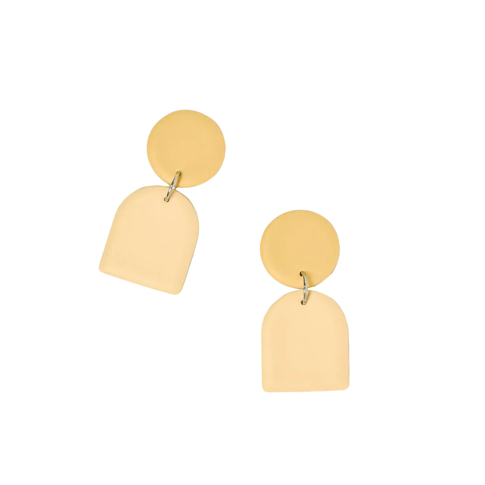 Circle Arch Dangles - Ochre + Light Ochre