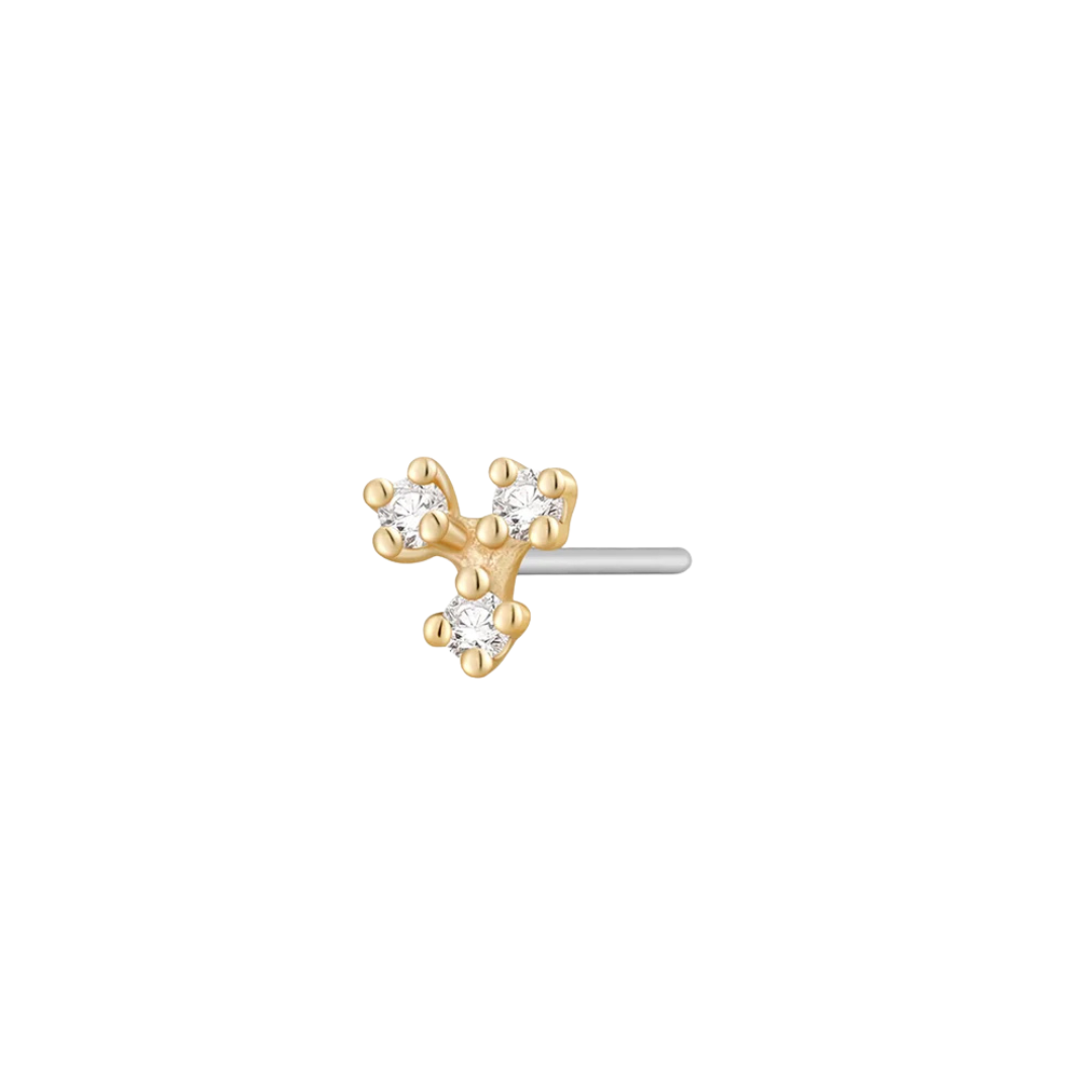 CLOVER Diamond Single Piercing Stud