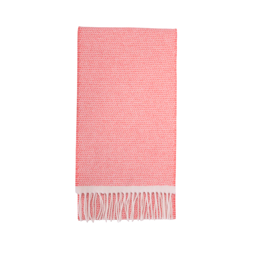 Merino Lambswool Duiske Scarf - Coral